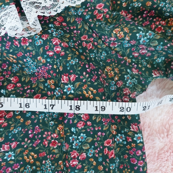 Fun & Fancy Originals Green Floral Squared Dance Skirt Set Size Meduim - Picture 10 of 12